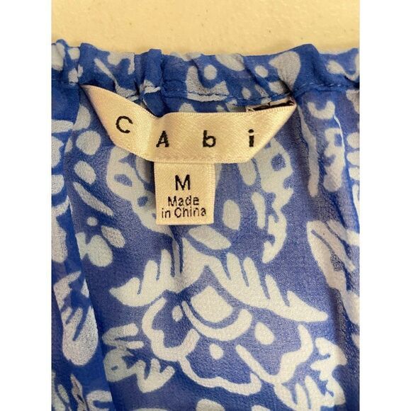 CabiĀ The Blues Peasant Blouse #318 Smallāand Medium - Picture 6 of 7
